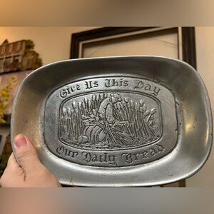 Vintage Bread Tray with Engraving